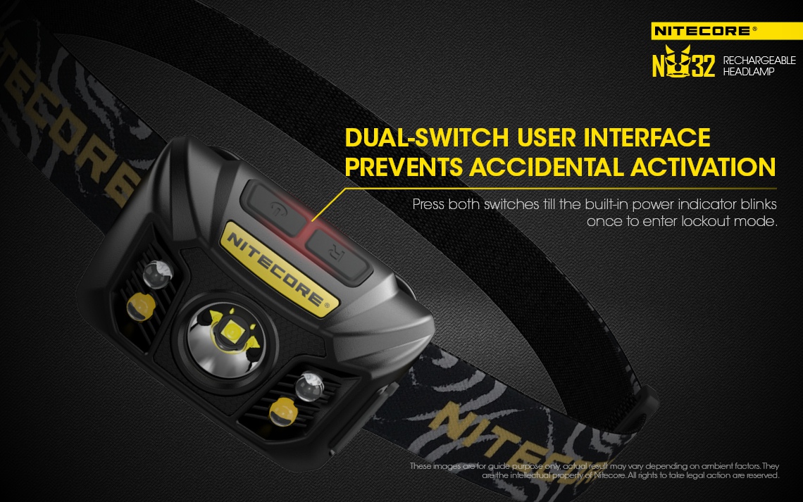 Światło S.O.S.: Tak | Maksymalny czas pracy (godz.): 330 | Zasięg wiązki światła (m): 125 | Długość całkowita (mm): 63 | Waga (g): 76.4 | Moc światła (L): 550 - LifeGun.pl Czołówka Nitecore NU32 550 lumenów-23