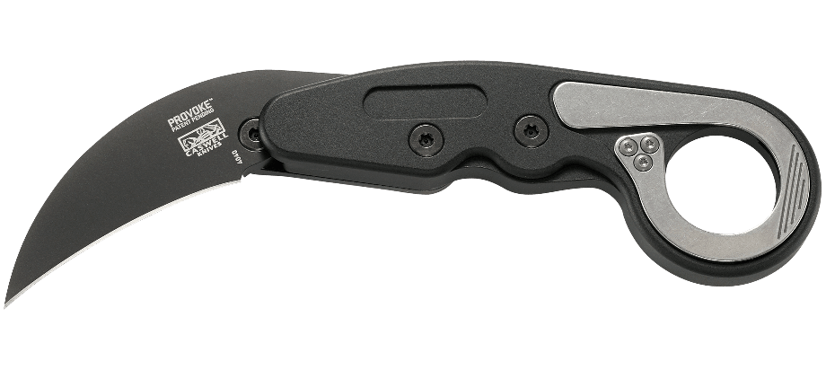 Waga (g): 173 | Długość całkowita (cm): 18.4 | Grubość ostrza (cm): 0.5 | Rękojeść: Aluminium lotnicze 6061 T6 | Stal: D2 | Długość po złożeniu (cm): 12.5 | Długość ostrza (cm): 6.1 - LifeGun.pl Nóż CRKT Provoke 4040-10