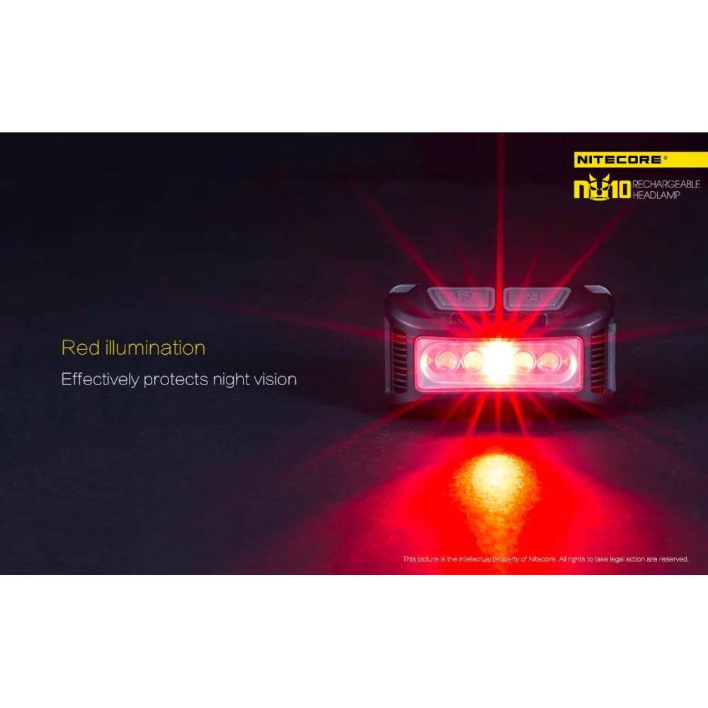 Czołówka Nitecore NU10CRI 115 lumenów Żółta 10 Czołówka Nitecore NU10CRI 115 lumenów Żółta