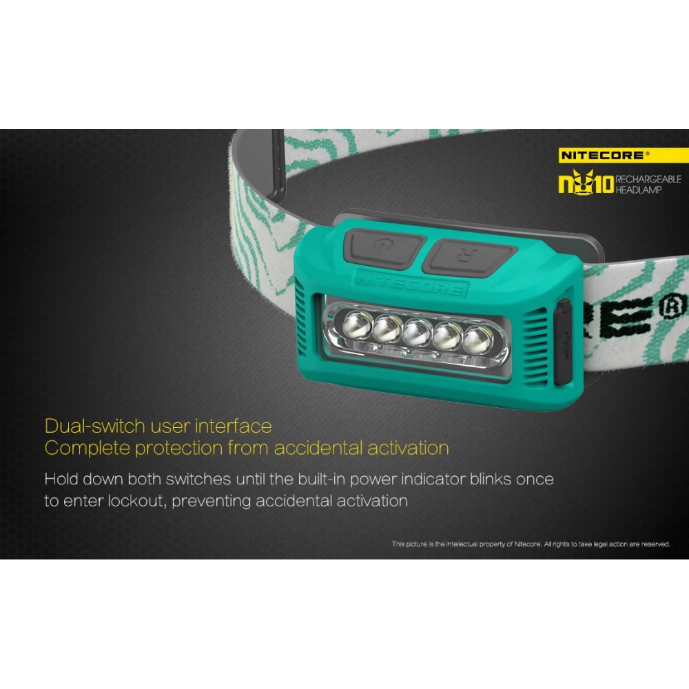 Czołówka Nitecore NU10CRI 115 lumenów Żółta 14 Czołówka Nitecore NU10CRI 115 lumenów Żółta