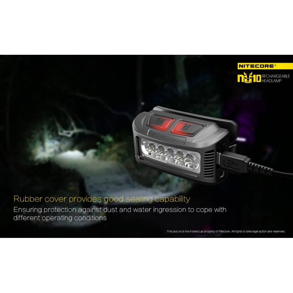 Czołówka Nitecore NU10CRI 115 lumenów Czerwona 8 Czołówka Nitecore NU10CRI 115 lumenów Czerwona