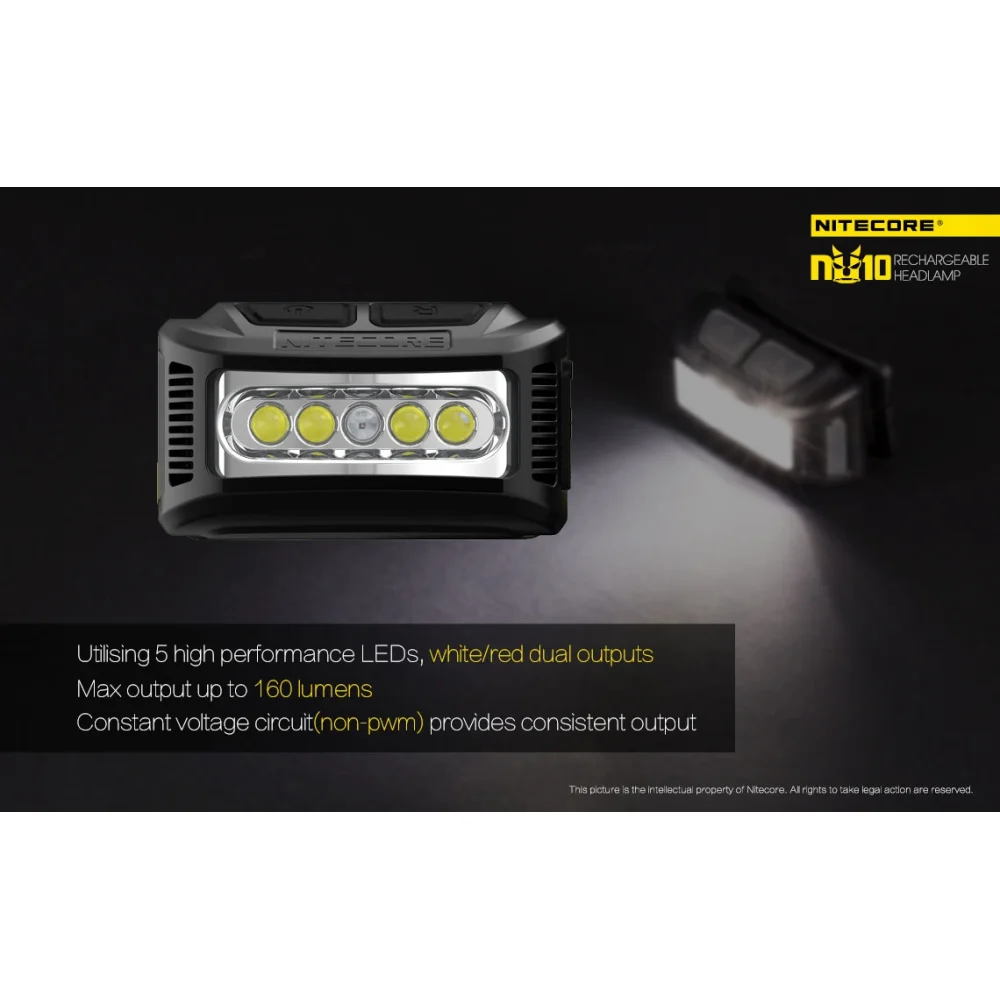 Czołówka Nitecore NU10CRI 115 lumenów Niebieska 9 Czołówka Nitecore NU10CRI 115 lumenów Niebieska
