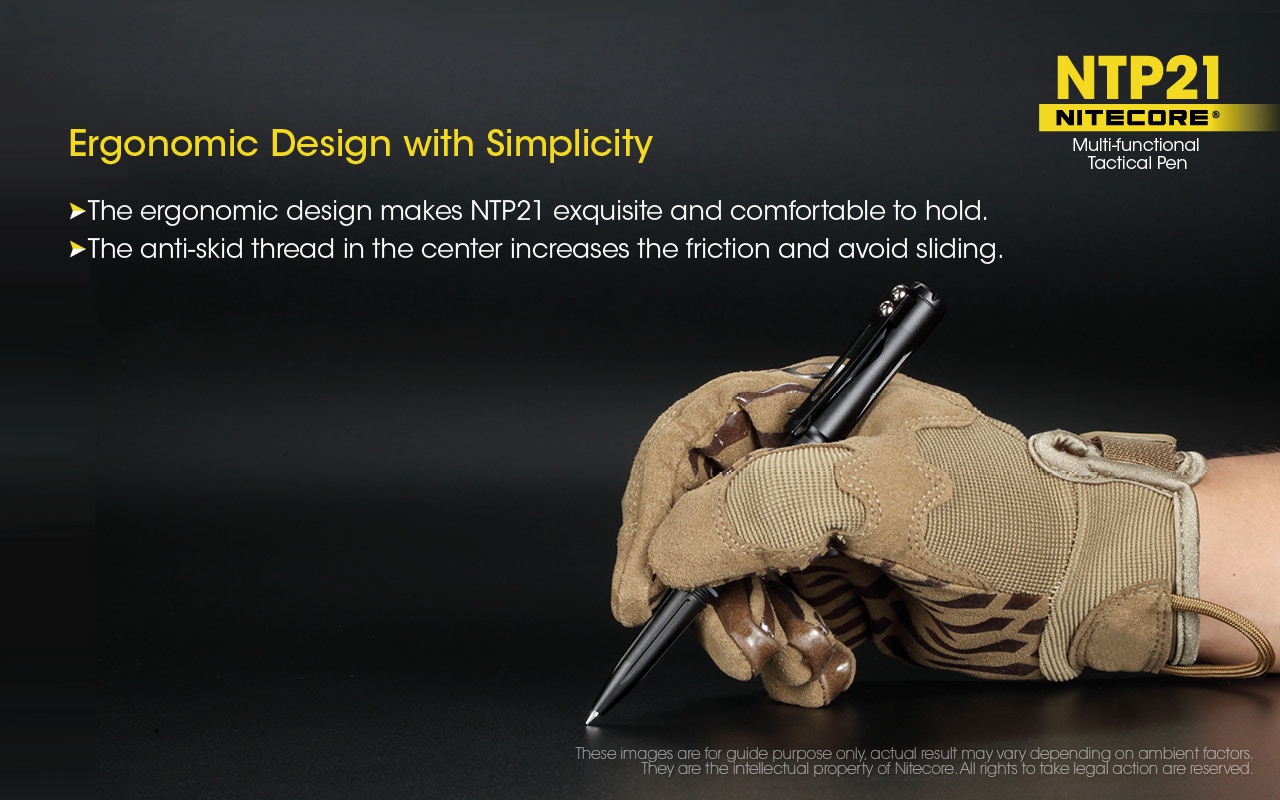 Długość całkowita (mm): 149 | Waga (g): 25 - LifeGun.pl Długopis taktyczny Nitecore NTP21-13