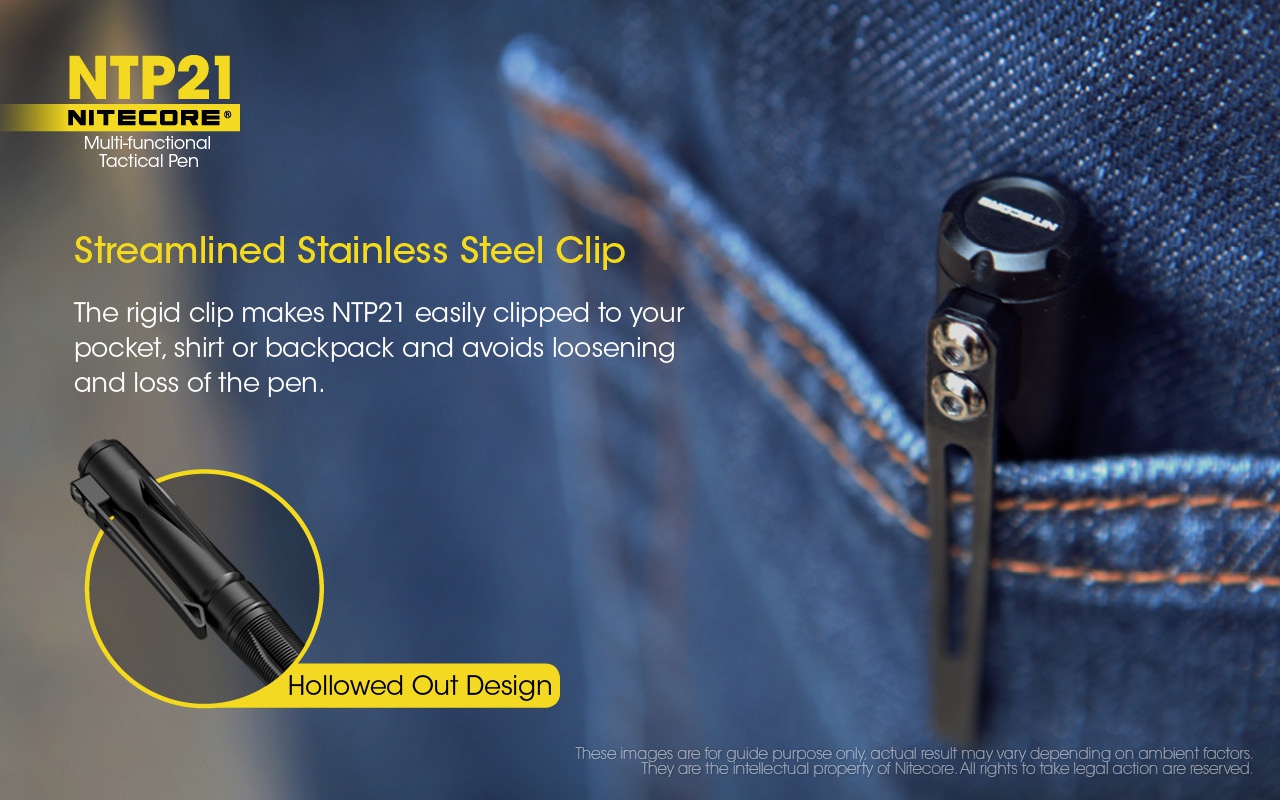 Długość całkowita (mm): 149 | Waga (g): 25 - LifeGun.pl Długopis taktyczny Nitecore NTP21-15