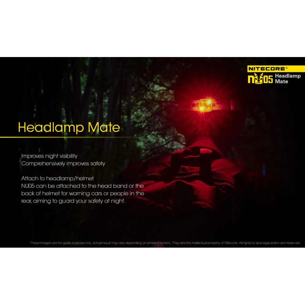 Czołówka Nitecore NU05 35 lumenów 4 Czołówka Nitecore NU05 35 lumenów
