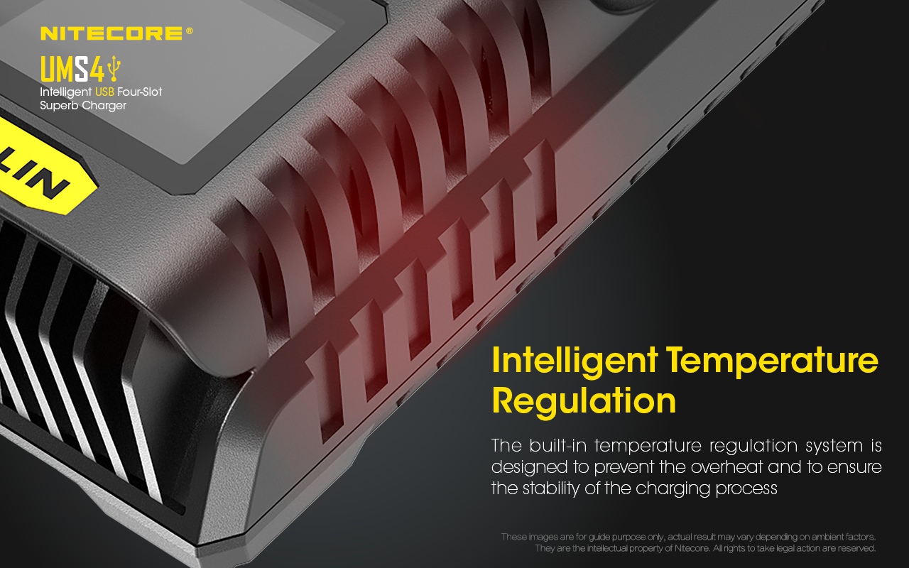 Kolor: Czarny | Waga (g): 255 - LifeGun.pl Ładowarka do akumulatorów Nitecore UMS4-16