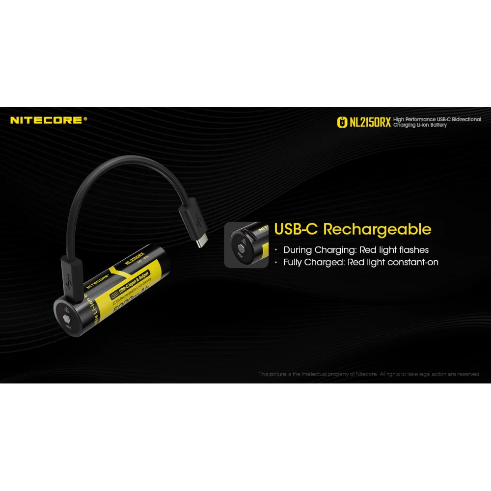 Akumulator LI-ION NITECORE NL2150RX - 5000 MAH USB-C 3 Akumulator LI-ION NITECORE NL2150RX – 5000 MAH USB-C