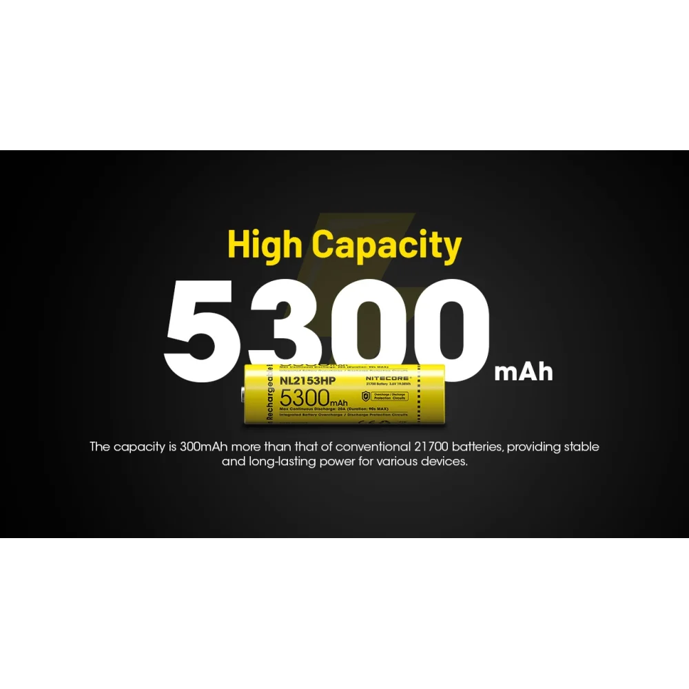 Akumulator LI-ION NITECORE - 5300mAh NL2153HP 2 Akumulator LI-ION NITECORE – 5300mAh NL2153HP