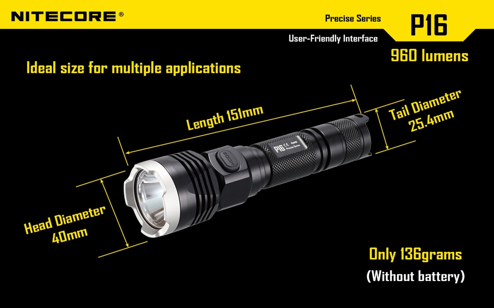 Latarka Nitecore P16 Precise 960 Lumenów-9