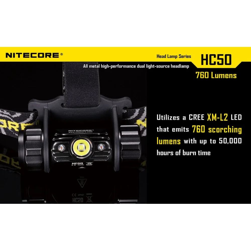 Latarka czołowa Nitecore HC50 760 Lumenów 6 Latarka czołowa Nitecore HC50 760 Lumenów