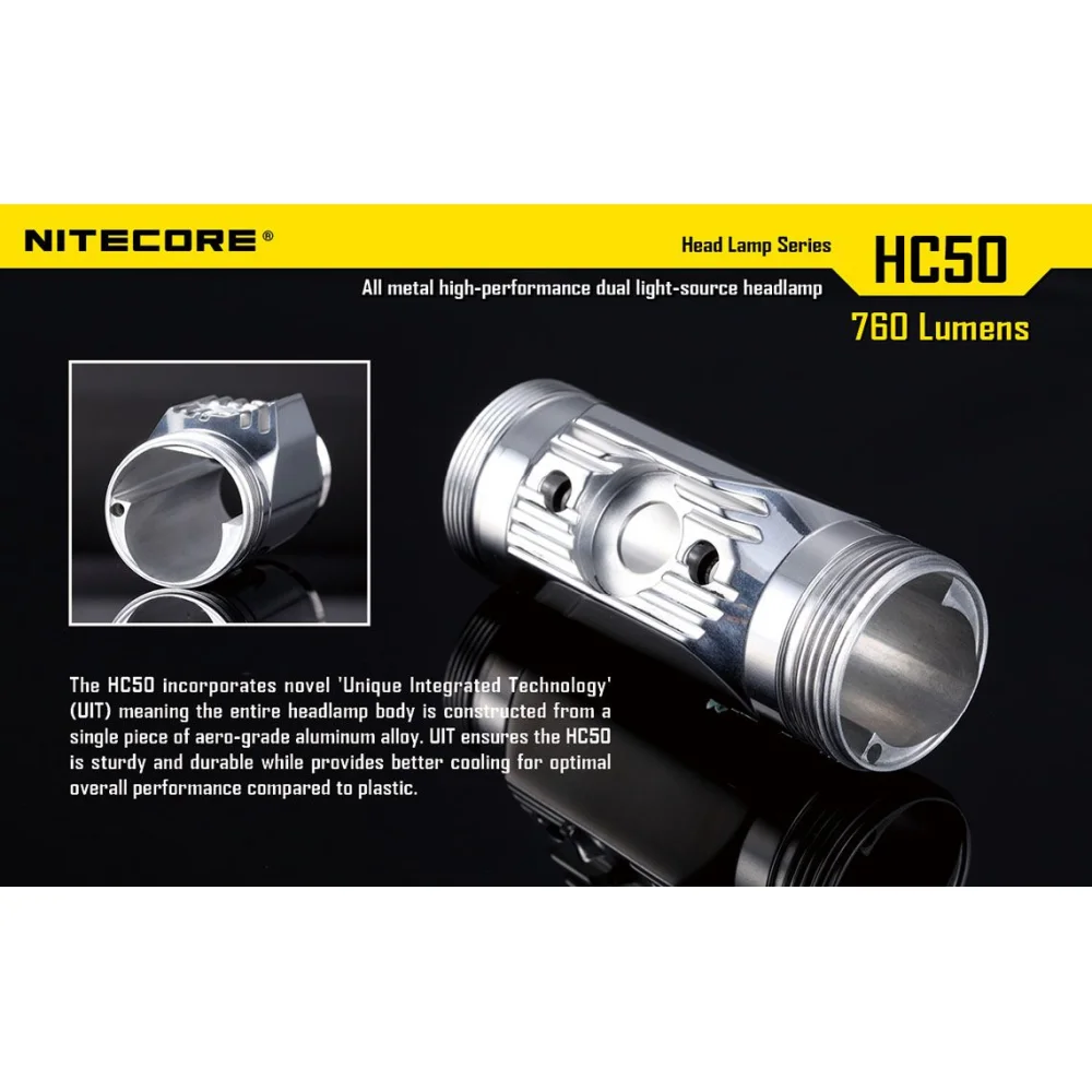 Latarka czołowa Nitecore HC50 760 Lumenów 9 Latarka czołowa Nitecore HC50 760 Lumenów
