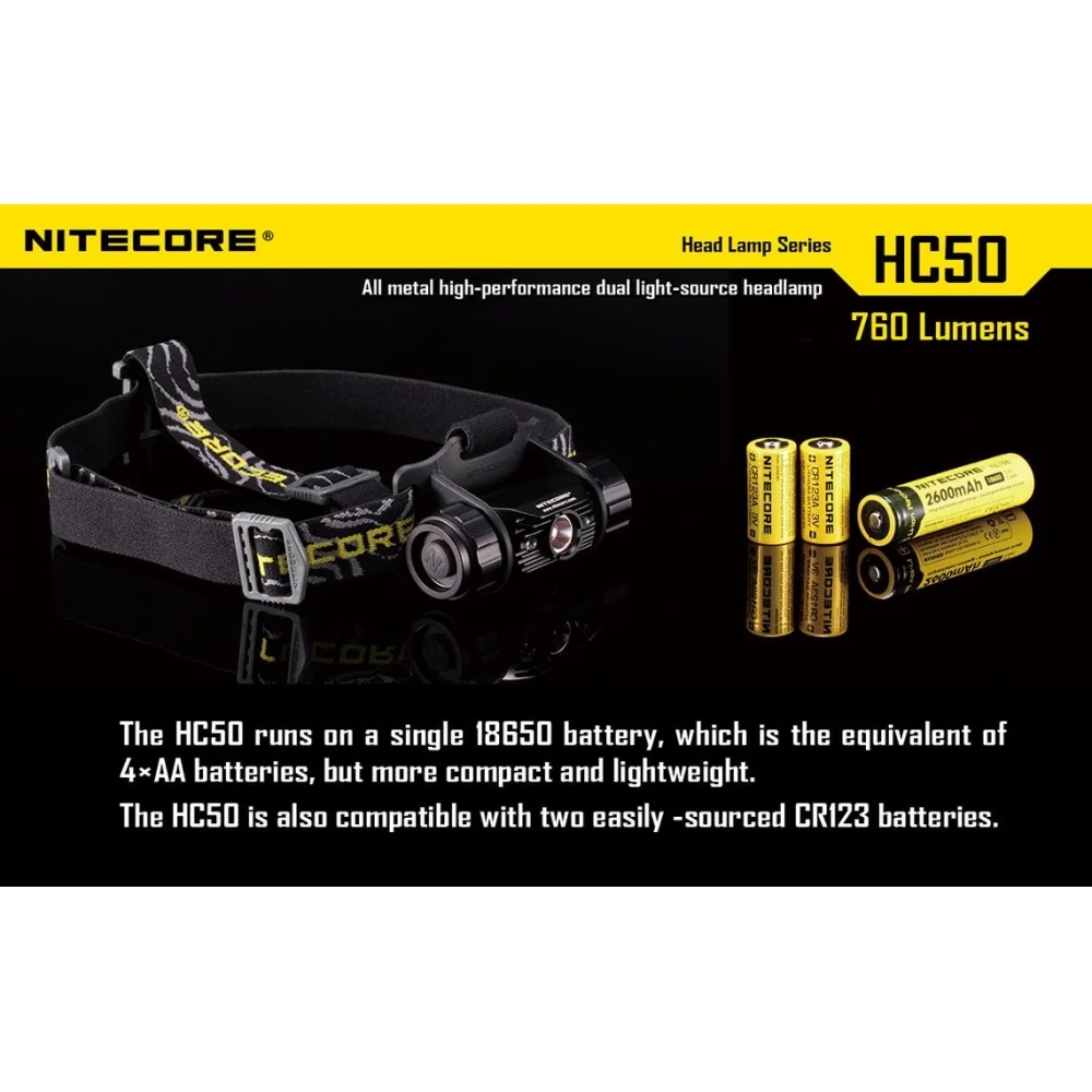 Latarka czołowa Nitecore HC50 760 Lumenów 13 Latarka czołowa Nitecore HC50 760 Lumenów