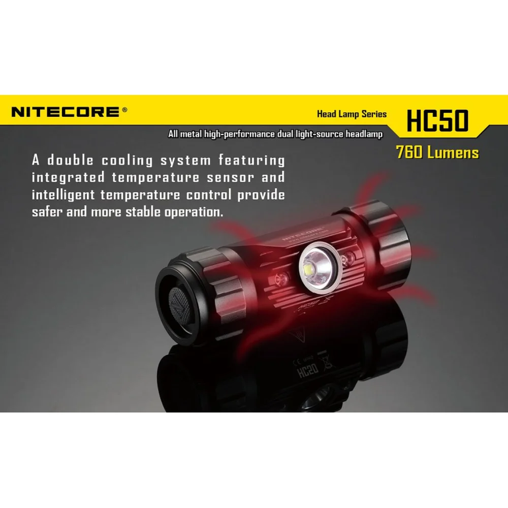 Latarka czołowa Nitecore HC50 760 Lumenów 15 Latarka czołowa Nitecore HC50 760 Lumenów