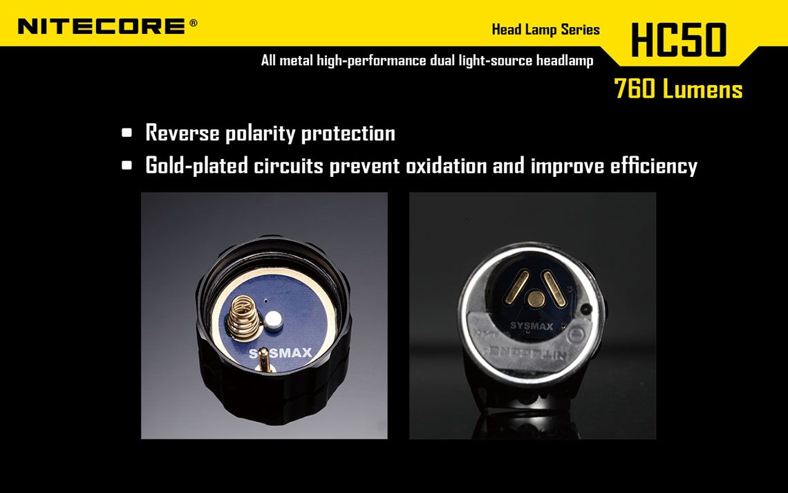 Światło S.O.S.: Tak | Maksymalny czas pracy (godz.): 510 | Zasięg wiązki światła (m): 98 | Średnica (cm): 3,2 | Waga bez baterii (g): 130 | Futerał: Nie | Wodoodporność: Do 2 m | Kolor: Czarny | Baterie (kompatybilne): 1 x 18650 lub 2 x CR123 | Długość całkowita (mm): 86 | Moc światła (L): 760 | Światło stroboskopowe: tak | Źródło światła: Dioda LED CREE XM-L2 (T6) - LifeGun.pl Latarka czołowa Nitecore HC50 760 Lumenów-21