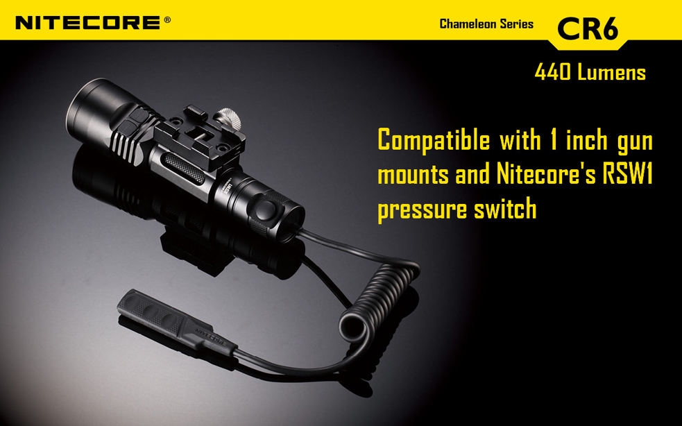 Światło S.O.S.: Tak | Maksymalny czas pracy (godz.): 400 | Zasięg wiązki światła (m): 190 | Waga bez baterii (g): 138 | Futerał: Tak | Wodoodporność: Do 2 m | Kolor: Czarny | Baterie (kompatybilne): 1 x 18650 lub 2 x CR123 | Długość całkowita (mm): 143 | Średnica głowicy (mm): 40 | Źródło światła: Dioda LED Premium CREE XP-G2 | Światło stroboskopowe: tak | Moc światła (L): 440 - LifeGun.pl Latarka Nitecore CR6 CHAMELEON Red 440 Lumenów-23