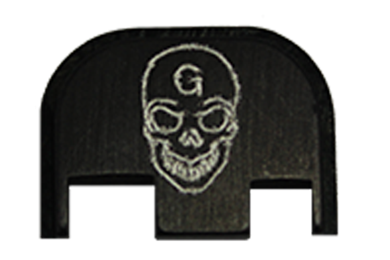 Zaślepka zamka GLOCK Ghost Skully UWAGA: Produkt współpracuje z wszystkimi modelami pistoletów firmy GLOCK, oprócz pistoletów GLOCK 42 oraz GLOCK 43.Ta customowa zaślepka zamka nada Twojemu pistoletowi niepowtarzalnego charakteru. Wykonana z odpornego na zniszczenie anodowanego aluminium 6061T-6.Producent gwarantuje że zamontowanie zaślepki Ghost Maker nie wpłynie na prace języka spustowego ani wyważenie broni. - LifeGun.pl Zaślepka zamka GLOCK Ghost Skully-1