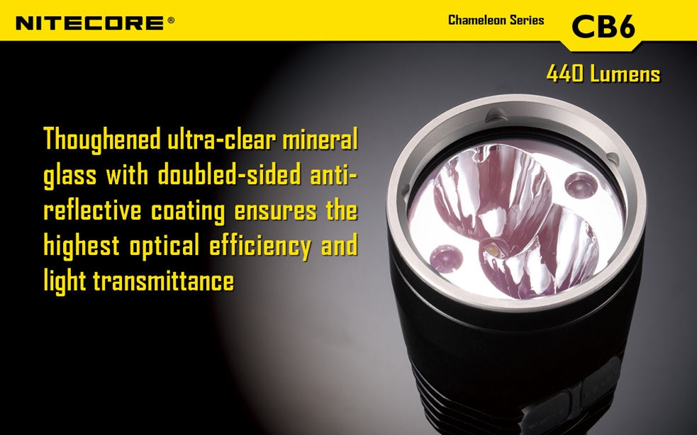 Światło S.O.S.: Tak | Maksymalny czas pracy (godz.): 400 | Zasięg wiązki światła (m): 190 | Waga bez baterii (g): 138 | Futerał: Tak | Wodoodporność: Do 2 m | Kolor: Czarny | Baterie (kompatybilne): 1 x 18650 lub 2 x CR123 | Długość całkowita (mm): 143 | Średnica głowicy (mm): 40 | Źródło światła: Dioda LED Premium CREE XP-G2 | Światło stroboskopowe: tak | Moc światła (L): 440 - LifeGun.pl Latarka Nitecore CB6 CHAMELEON Blue 440 Lumenów-25