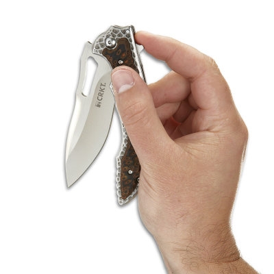 Ostrze ząbkowane: Nie | Opakowanie: Pudełko kartonowe | Waga (g): 173 | Rodzaj ostrza:: Drop point | Stal: 8Cr13MoV | Wykończenie ostrza: Satynowe | Długość po złożeniu (cm): 12.6 | Długość ostrza (cm): 10.1 | Twardość materiału ostrza::: 58-60 HRC | Projektant: Flavio Ikoma | Długość całkowita (cm): 22.6 | Blokada ostrza: Frame Lock | Grubość ostrza (cm): 0.4 | Rękojeść: 2Cr13 + okładziny G10 - LifeGun.pl Nóż składany CRKT 5470 Fossil-7