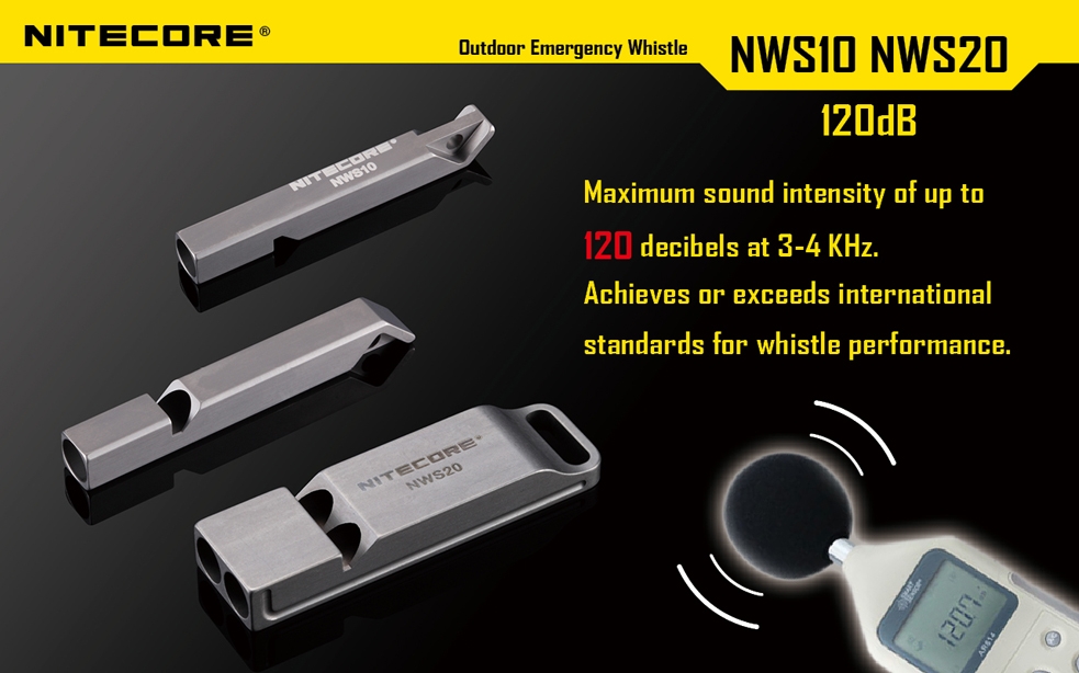 Waga (g): 12 - LifeGun.pl Gwizdek bezpieczeństwa Nitecore NWS20 120dB-11