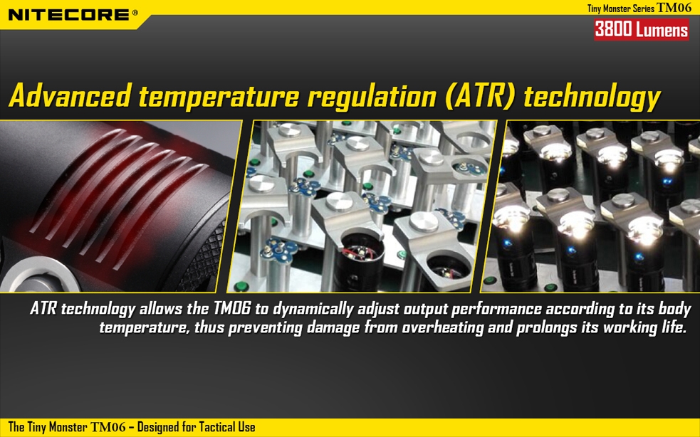 Światło S.O.S.: Tak | Maksymalny czas pracy (godz.): 433 | Zasięg wiązki światła (m): 334 | Waga bez baterii (g): 277 | Ładowarka w zestawie: Nie | Futerał: Tak | Wodoodporność: Do 2 m | Kolor: Czarny | Baterie (kompatybilne): 4 x akumulator 18650 3,7V | Długość całkowita (mm): 125 | Średnica głowicy (mm): 50 | Źródło światła: Dioda LED CREE XM-L2 | Światło stroboskopowe: tak | Moc światła (L): 3800 - LifeGun.pl Latarka Nitecore Tiny Monster TM06 3800 lumenów-12