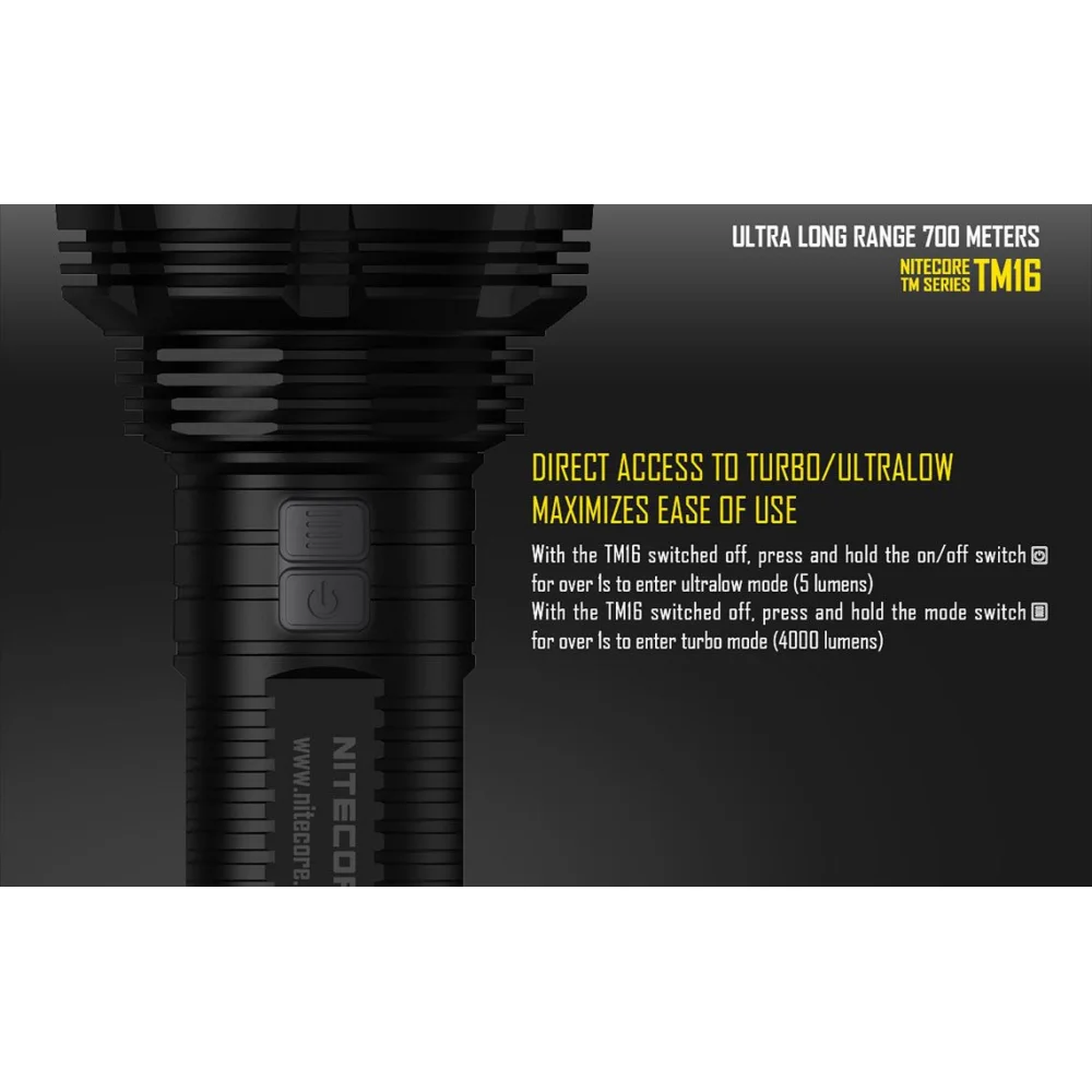 Latarke Nitecore LED TinyMonster TM16 4000 lumenów 9 Latarke Nitecore LED TinyMonster TM16 4000 lumenów