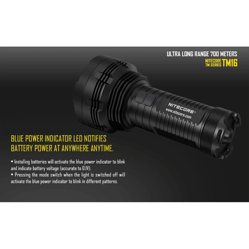 Latarke Nitecore LED TinyMonster TM16 4000 lumenów 11 Latarke Nitecore LED TinyMonster TM16 4000 lumenów