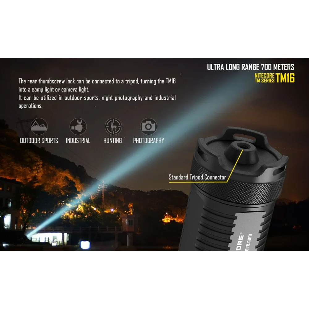 Latarke Nitecore LED TinyMonster TM16 4000 lumenów 13 Latarke Nitecore LED TinyMonster TM16 4000 lumenów