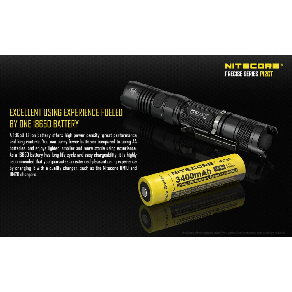 Latarka LED Nitecore P12GT 1000 lumenów 13 Latarka LED Nitecore P12GT 1000 lumenów