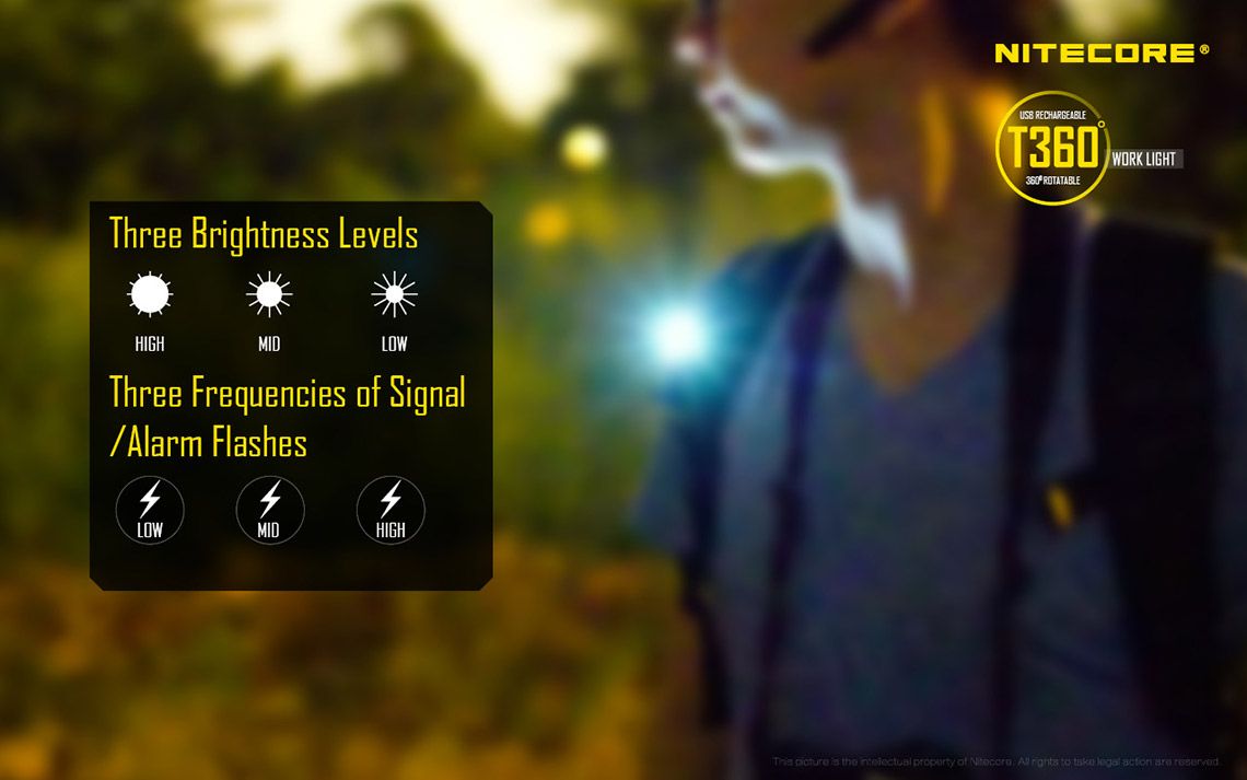 Maksymalny czas pracy (godz.): 21 | Zasięg wiązki światła (m): 30 | Ładowarka w zestawie: Nie | Baterie w zestawie: Tak | Wodoodporność: Tak | Baterie (kompatybilne): Akumulator Li-ion | Światło stroboskopowe: tak | Źródło światła: LED | Moc światła (L): 45 | Waga (g): 20.6 - LifeGun.pl Czołówka LED Nitecore T360 45 Lumenów-16