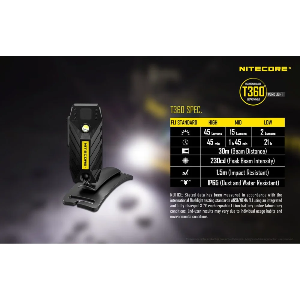 Czołówka LED Nitecore T360 45 Lumenów 19 Czołówka LED Nitecore T360 45 Lumenów