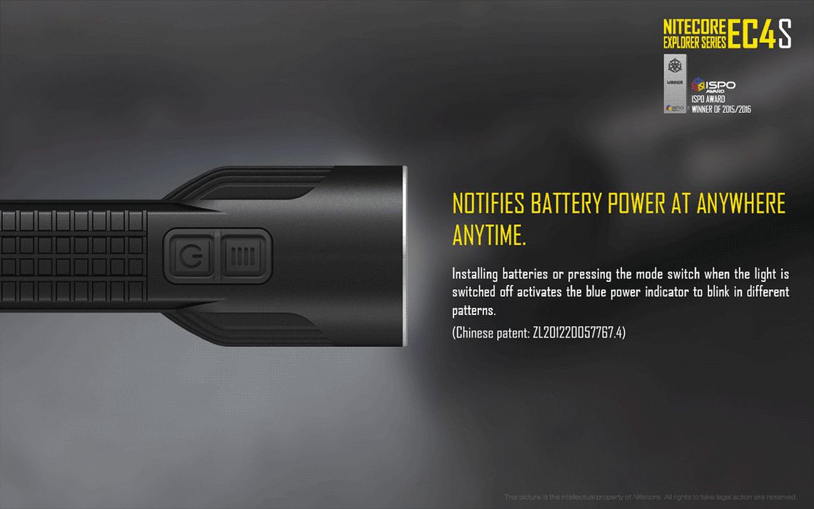 Światło S.O.S.: Tak | Maksymalny czas pracy (godz.): 325 | Zasięg wiązki światła (m): 280 | Waga bez baterii (g): 171 | Ładowarka w zestawie: Nie | Baterie w zestawie: Nie | Futerał: Tak | Wodoodporność: Tak | Kolor: Czarny | Baterie (kompatybilne): 2x 18650 lub 4x CR123 | Światło stroboskopowe: tak | Moc światła (L): 2150 | Średnica głowicy (mm): 40 | Źródło światła: Dioda LED Cree XHP50 - LifeGun.pl Latarka LED Nitecore EC4S 2150 Lumenów-21