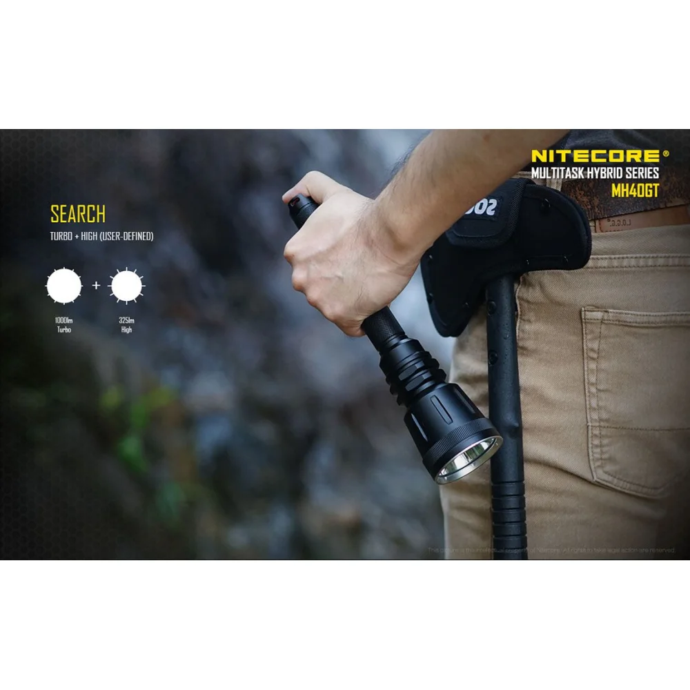Latarka LED Nitecore MH40GT 1000 Lumenów 14 Latarka LED Nitecore MH40GT 1000 Lumenów
