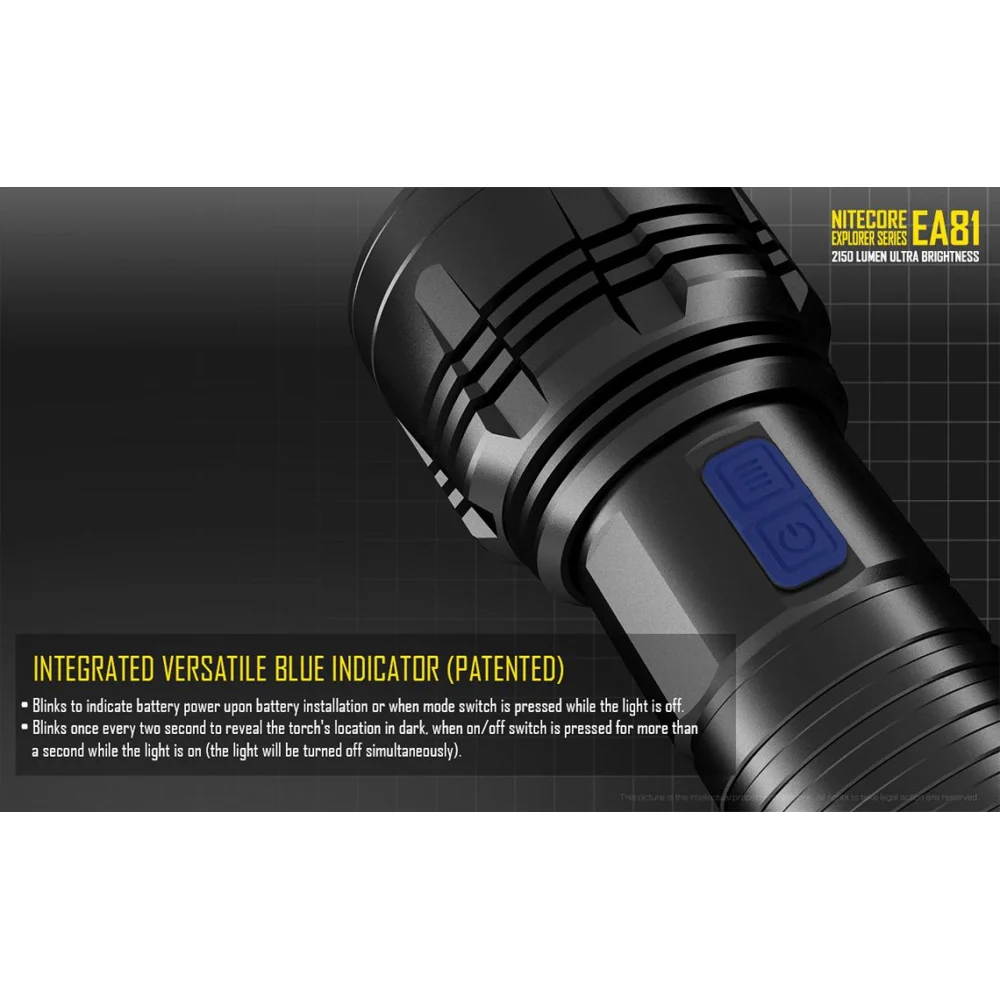 Latarka LED Nitecore EA81 2150 Lumenów 11 Latarka LED Nitecore EA81 2150 Lumenów