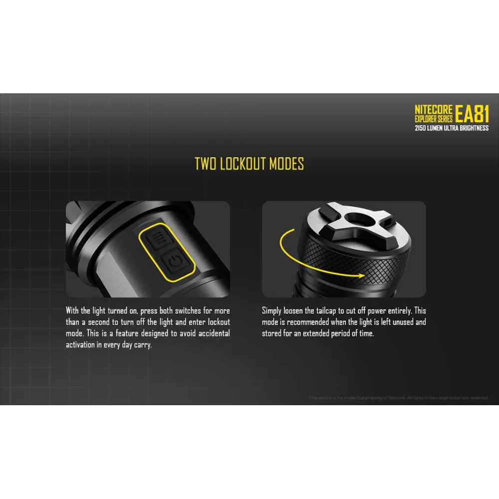 Latarka LED Nitecore EA81 2150 Lumenów 15 Latarka LED Nitecore EA81 2150 Lumenów