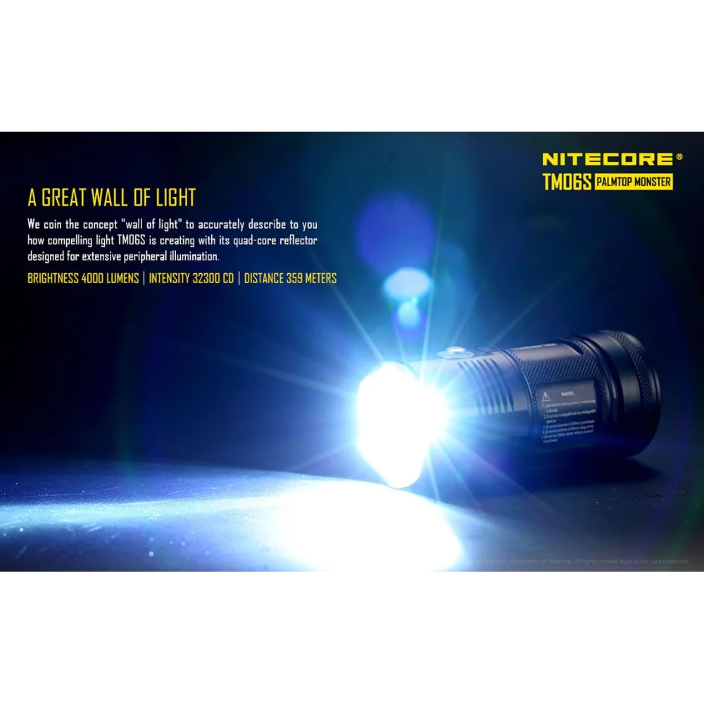 Latarka LED Nitecore TM06S 4000 Lumenów 8 Latarka LED Nitecore TM06S 4000 Lumenów
