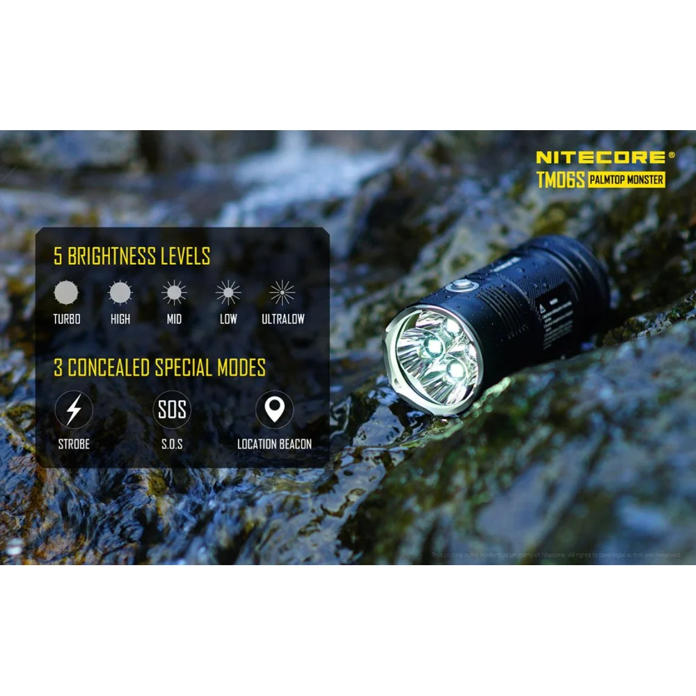 Latarka LED Nitecore TM06S 4000 Lumenów 10 Latarka LED Nitecore TM06S 4000 Lumenów