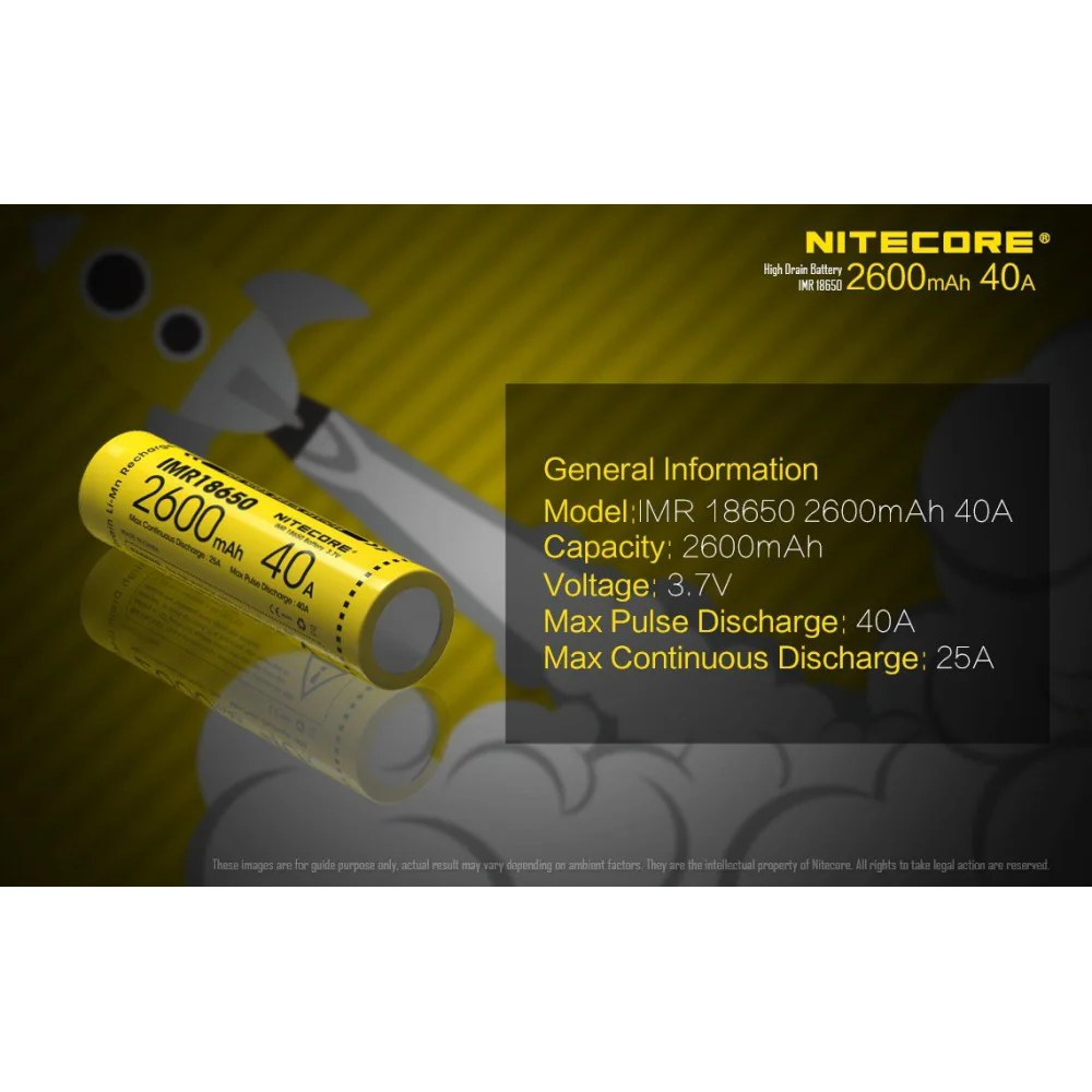 Akumulator Nitecore IMR 18650 2600mAh 3 Akumulator Nitecore IMR 18650 2600mAh