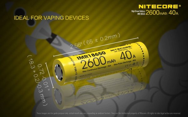Akumulator Nitecore IMR 18650 2600mAh-5