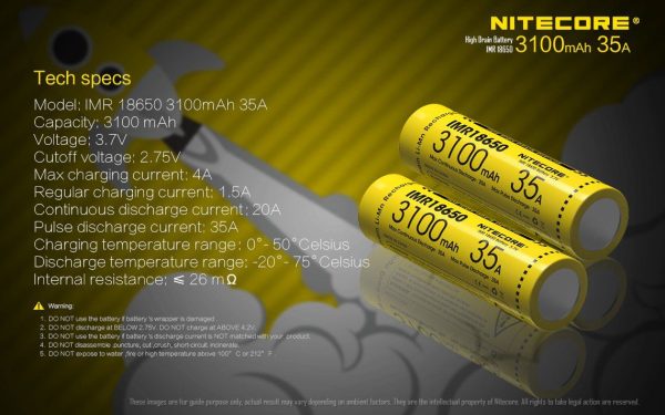 Akumulator Nitecore IMR 18650 3100 mAh-9