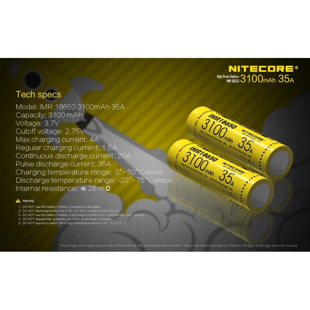 Akumulator Nitecore IMR 18650 3100 mAh 9 Akumulator Nitecore IMR 18650 3100 mAh