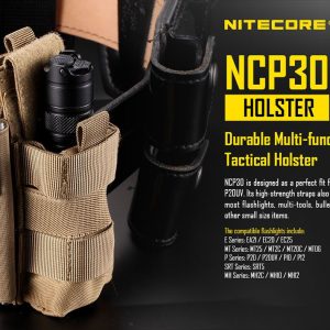 Kabura Nylonowa na Latarki P20, P20UV Nitecore NCP30 Czarna-2