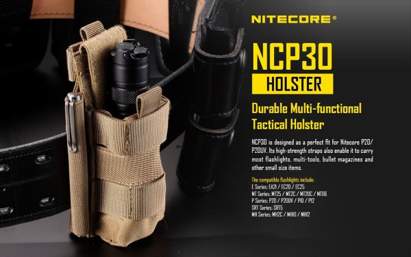 Kabura Nylonowa na Latarki P20, P20UV Nitecore NCP30 Czarna-2