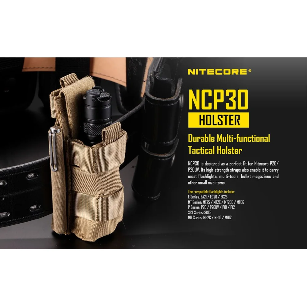Kabura Nylonowa na Latarki P20, P20UV Nitecore NCP30 Czarna 2 Kabura Nylonowa na Latarki P20, P20UV Nitecore NCP30 Czarna