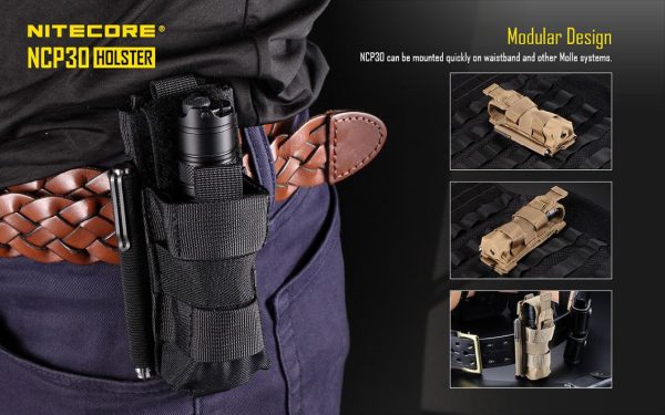 Kabura Nylonowa na Latarki P20, P20UV Nitecore NCP30 Czarna-4