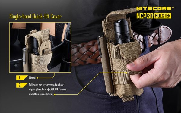 Kabura Nylonowa na Latarki P20, P20UV Nitecore NCP30 Czarna-5