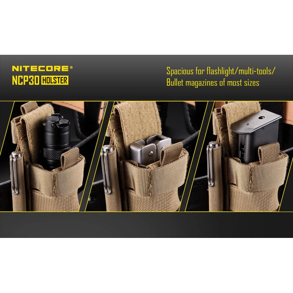 Kabura Nylonowa na Latarki P20, P20UV Nitecore NCP30 Czarna 6 Kabura Nylonowa na Latarki P20, P20UV Nitecore NCP30 Czarna