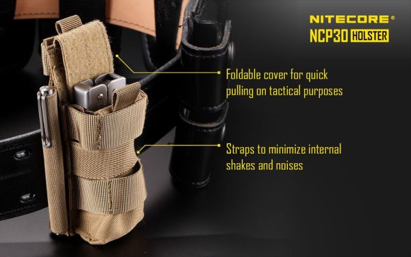 Kabura Nylonowa na Latarki P20, P20UV Nitecore NCP30 Czarna-7