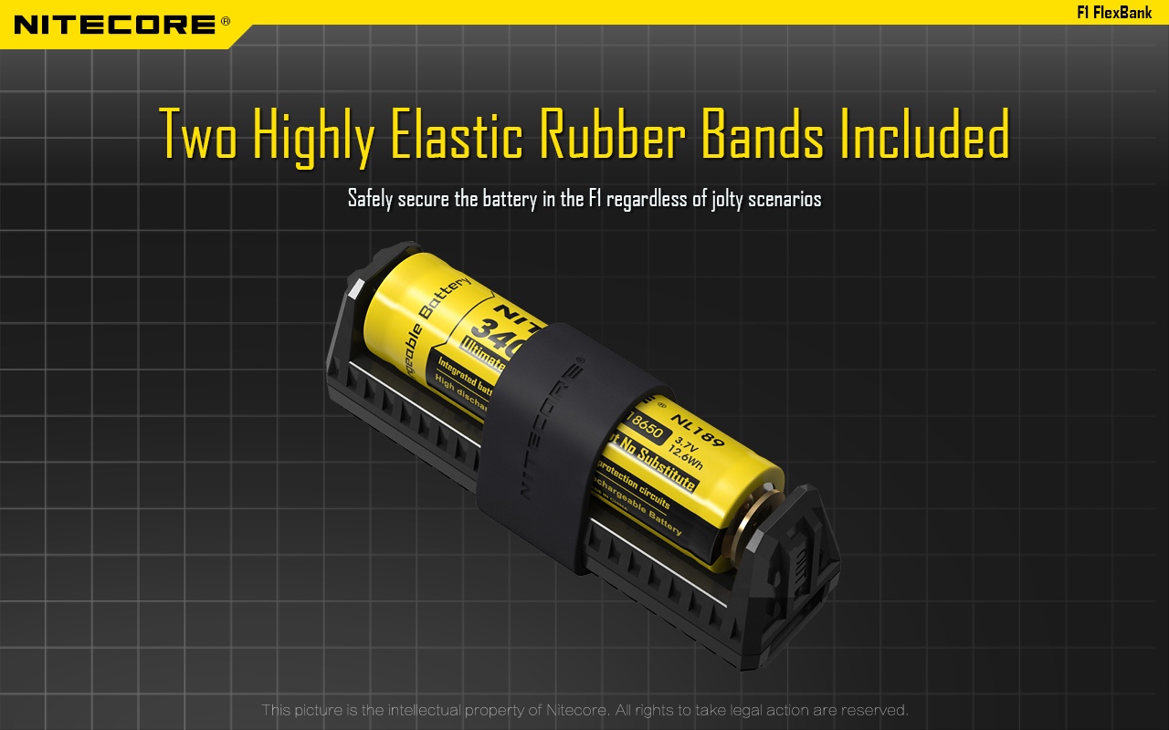 Power Bank Nitecore F1 Funkcjonalny powerbank marki Nitecore doda energii Twoim urządzeniom, gdy będziesz przeżywał przygody w terenie. Powerbank wyposażony jest w jeden slot na różne rodzaje akumulatorów. W zestawie znajduje się krótki kabel USB w kolorze żółtym (łatwiej go znaleźć) oraz gumka służąca do przytrzymywania akumulatora, by ten nie wypadł. Sam powerbank wykonany jest - LifeGun.pl Power Bank Nitecore F1-13