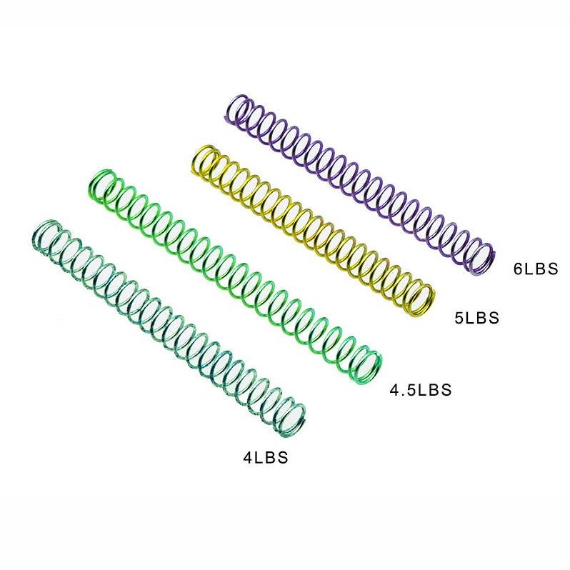 Komplet sprężyn iglicy przeznaczony do pistoletów Glock. Pozwala na dopasowanie charakterystyki działania układu. W zestawie: - Sprężyna 4 lbs - Sprężyna 4,5 lbs - Sprężyna 5 lbs - Sprężyna 6 lbs Pasują do pistoletów Glock z wyłączeniem modeli 42 oraz 43. Producent rekomenduje nieużywanie sprężyn o sile poniżej 5,5 lbs do broni wykorzystywanej w celu - LifeGun.pl Strike Industries - Zestaw sprężyn Striker Spring Pack do Glock-1