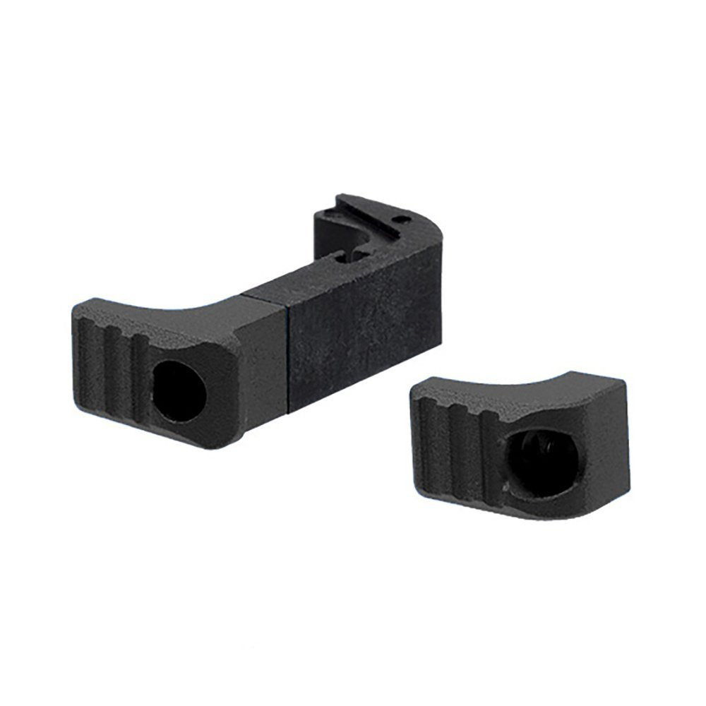 Strike Industries Mag Release dla gen. 4-5 GLOCK™ jest nowym modułowym zwalniaczem magazynka dla pistoletów GLOCK™ generacji 4 i 5. W zestawie znajdują się dwa przyciski, które można łatwo wymieniać. Obydwie powierzchnie przycisków są frezowane CNC z aluminium 6061, z wewnętrznym mechanizmem zwalniającym wykonanym z polimeru o wysokiej gęstości, który zapewnia płynne wyrzucanie magazynka.. Kompatybilny - LifeGun.pl Strike Industries - Zwalniacz magazynka do Glock Gen4/5 - Czarny-1